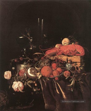  lune Tableau - Nature morte aux fruits Fleurs Verres et Homard Jan Davidsz de Heem floral